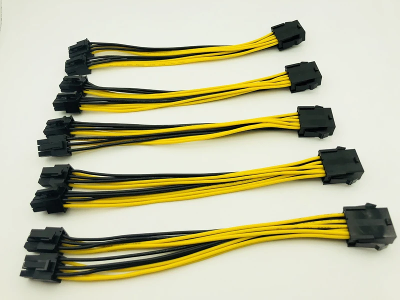5 шт. 8 контактный адаптер питания PCI E PCIe 20 см|Компьютерные кабели и разъемы| |