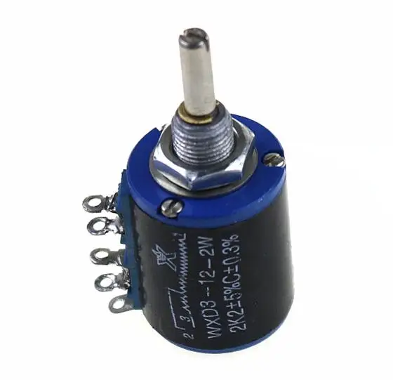 1 шт. Φ 2 Вт 1K k 3 4 7 10k 22k 47k Ohm вращающийся многооборотный конический потенциометр
