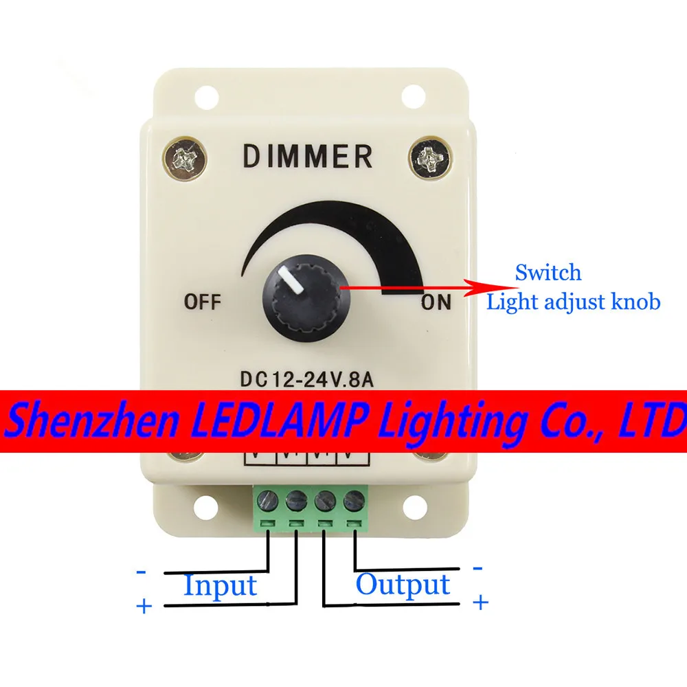 10 шт./лот 12-24 В светодиодный диммер 12 8A 96 Вт ручной поворот светодиодные полосы