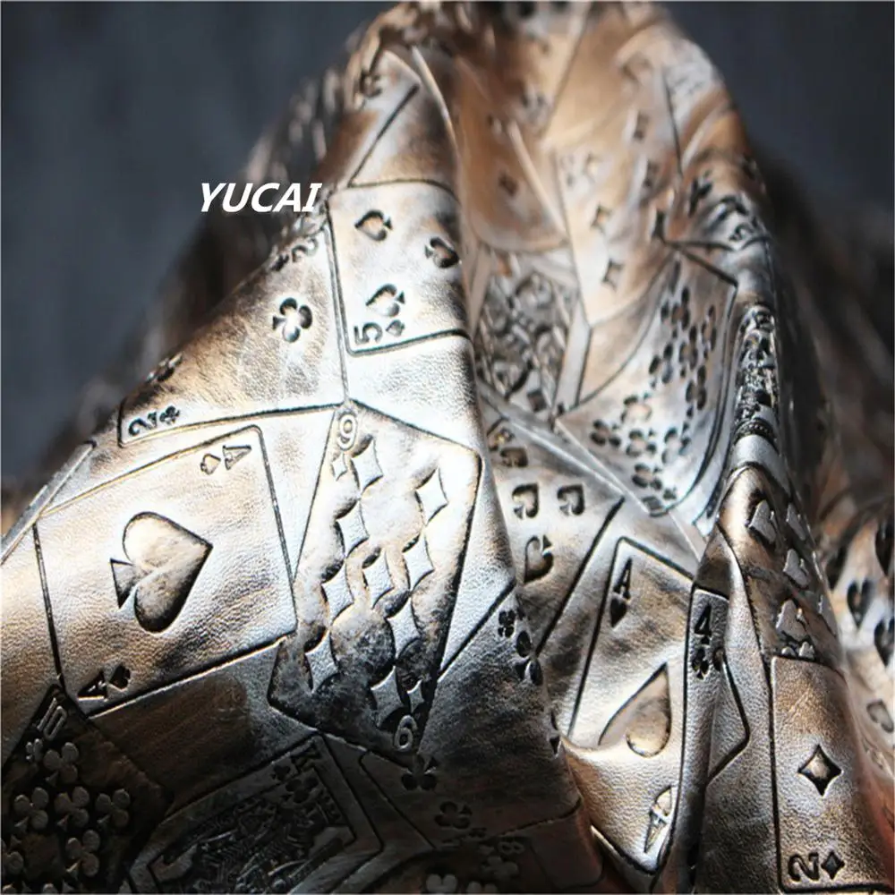 Золотая серебряная полированная конкаво-выпуклая текстура игральных карт ткань