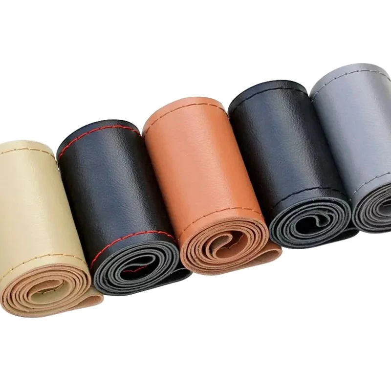 Оплетка на руль 38 см оплетка из мягкой кожи с иглой и ниткой аксессуар для салона