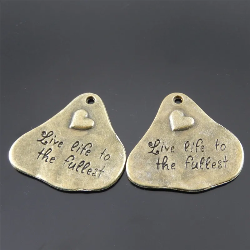 15 шт. античная бронза очарование нерегулярные Симпатичные английских слов