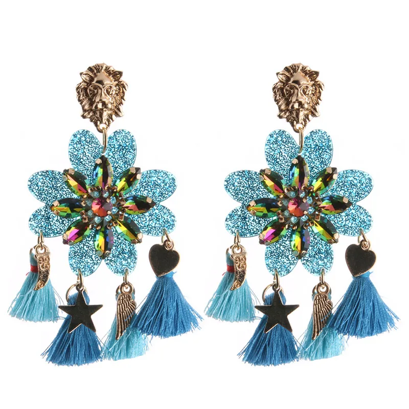 Новые висячие серьги NeeFu WoFu из смолы с кисточками большие для женщин большая