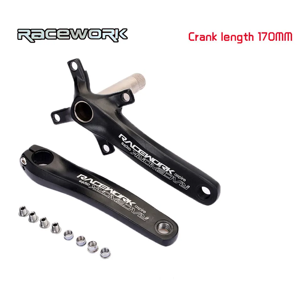 Freies shippingAluminiumlegierung Fahrrad Kurbel Kettenrad Berg Fahrrad Innenlager Kurbel рифленый диск MTB 104BCD велосипед Teil - Цвет: 170 without axis