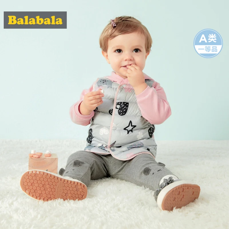 Balabala/стеганый легкий пуховый жилет для малышей новорожденных маленьких девочек