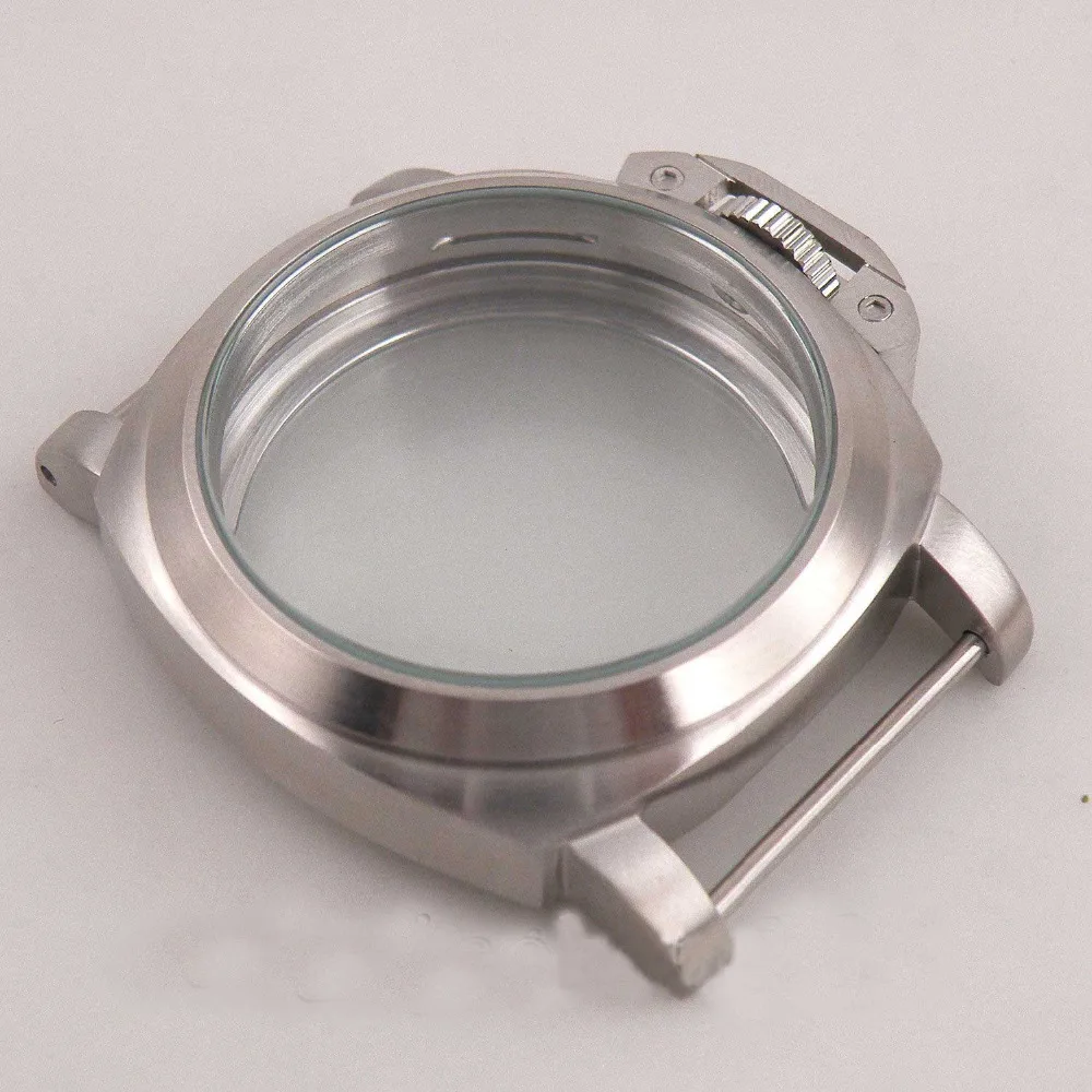 44mm Brushed stainless steel case hardened mineral glass fit 6497 6498 ST36 Molnija movement Watch Case | Наручные часы