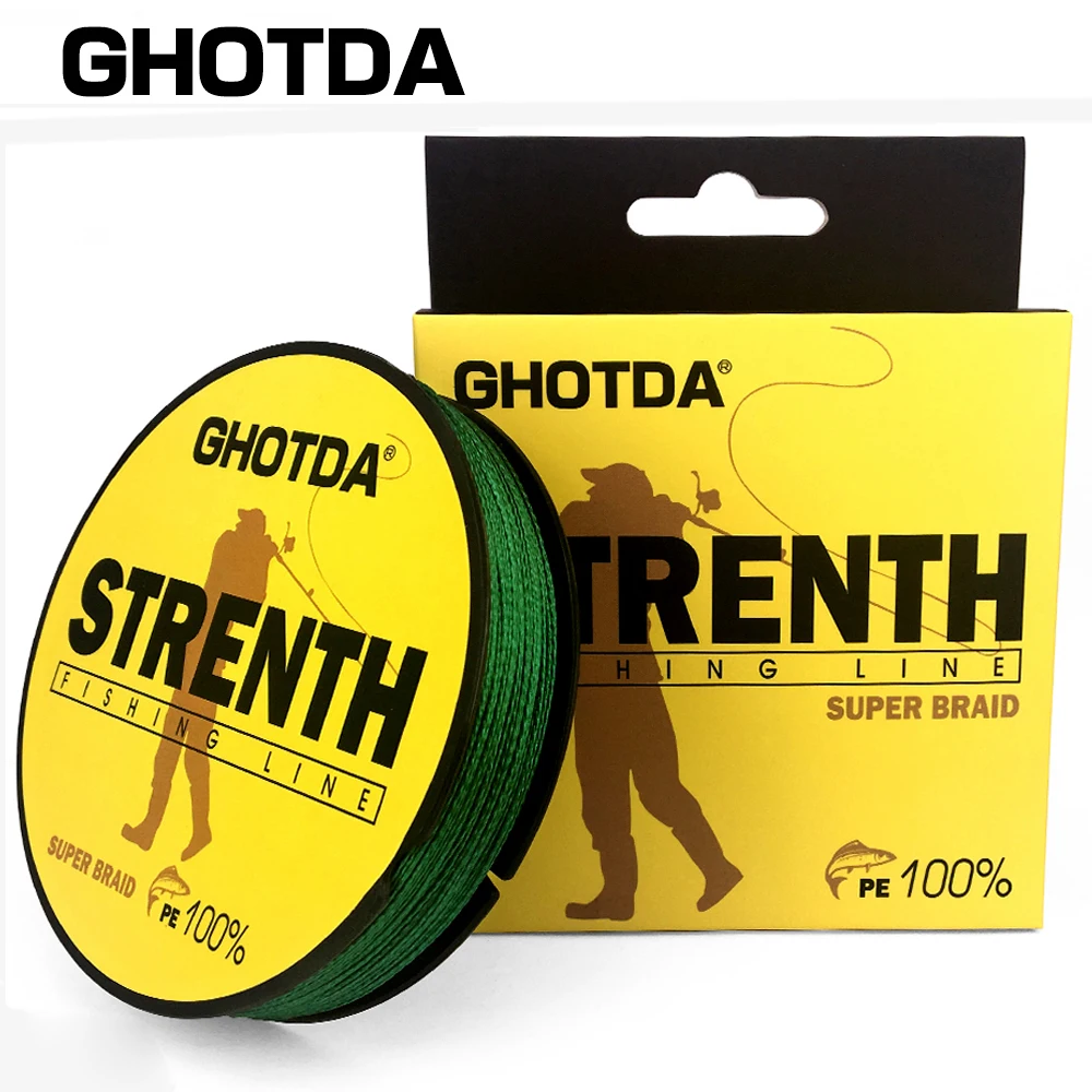 Новый бренд классический 300 м GHOTDA плетеные лески 4 нити 11 100LB Япония