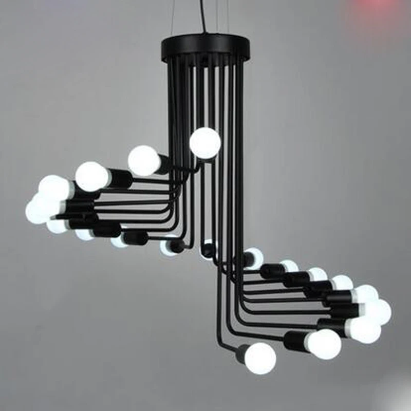 Лофт ретро люстра личность простота креативная гостиная бар кофейня длинный