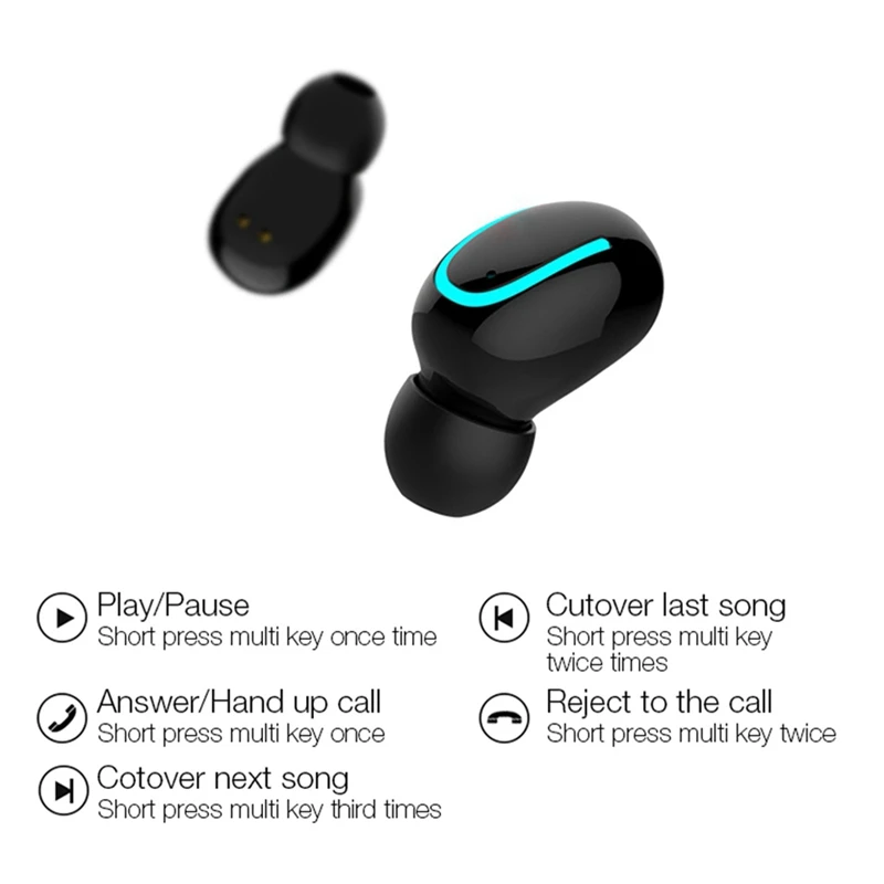 WHaY наушники вкладыши TWS с 5 0 Bluetooth Беспроводной стерео гарнитура микрофоном