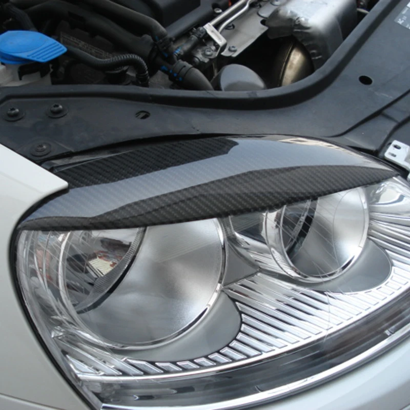 

Автомобильная накладка на переднюю фару Golf 5 из углеродного волокна для Volkswagen VW MK5 2005-2007, бесплатная доставка