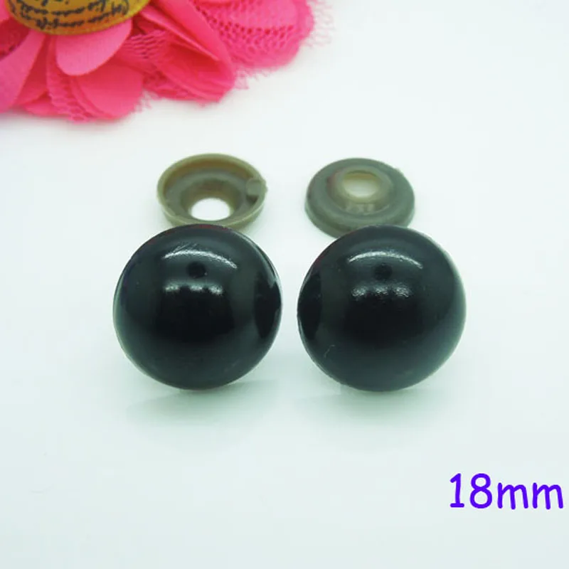 18 мм черные защитные глаза/Пластиковые кукольные глаза ручной работы аксессуары