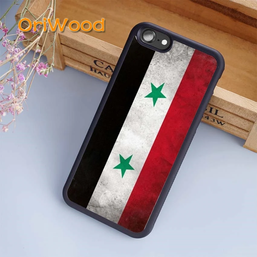 Чехол OriWood с сирийским флагом для iPhone 5 6 s 7 8 plus X XR XS 11 12 pro max Samsung Galaxy S6 S7 edge S8 S9 S10