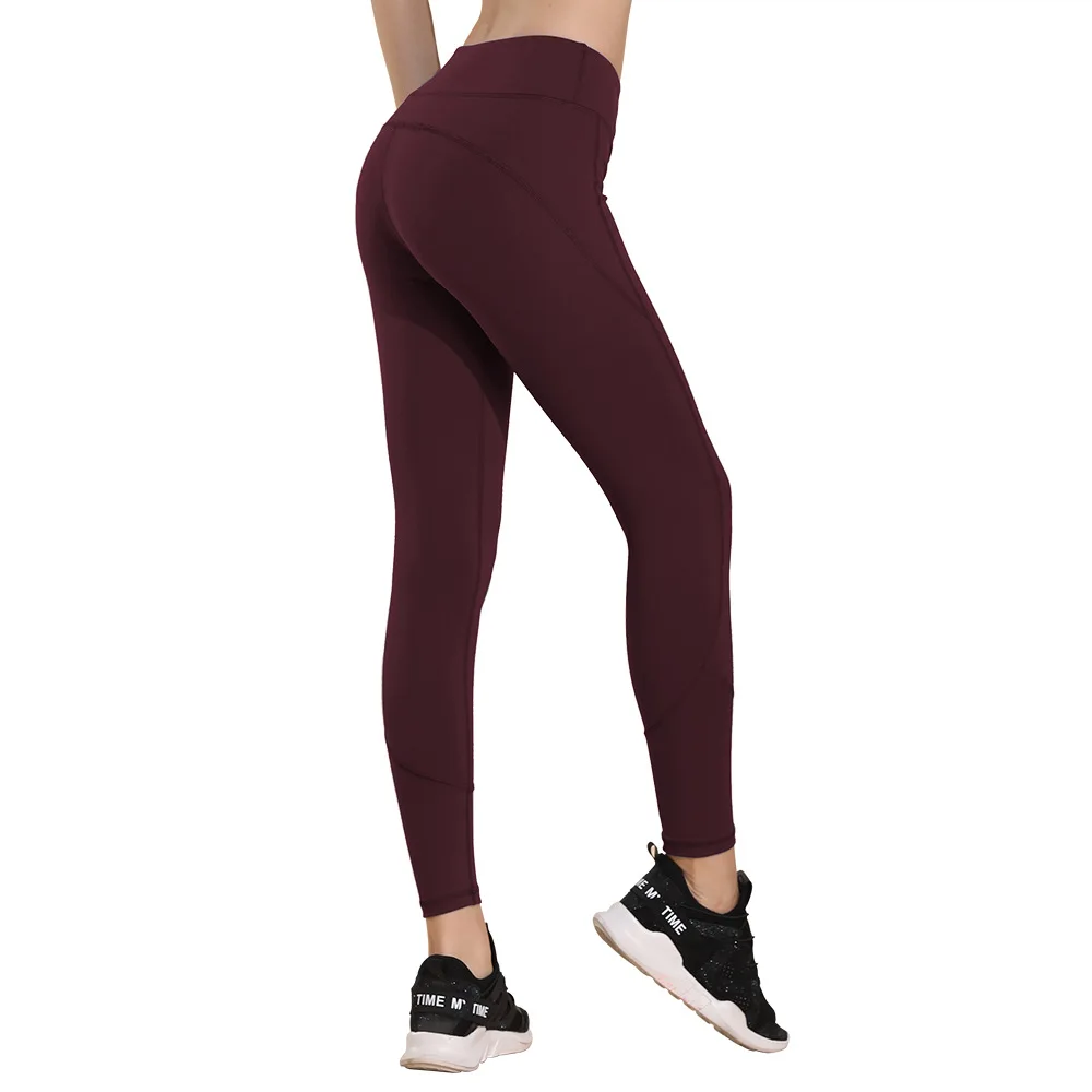 Новые однотонные леггинсы для спортзала с высокой талией лоскутные женские