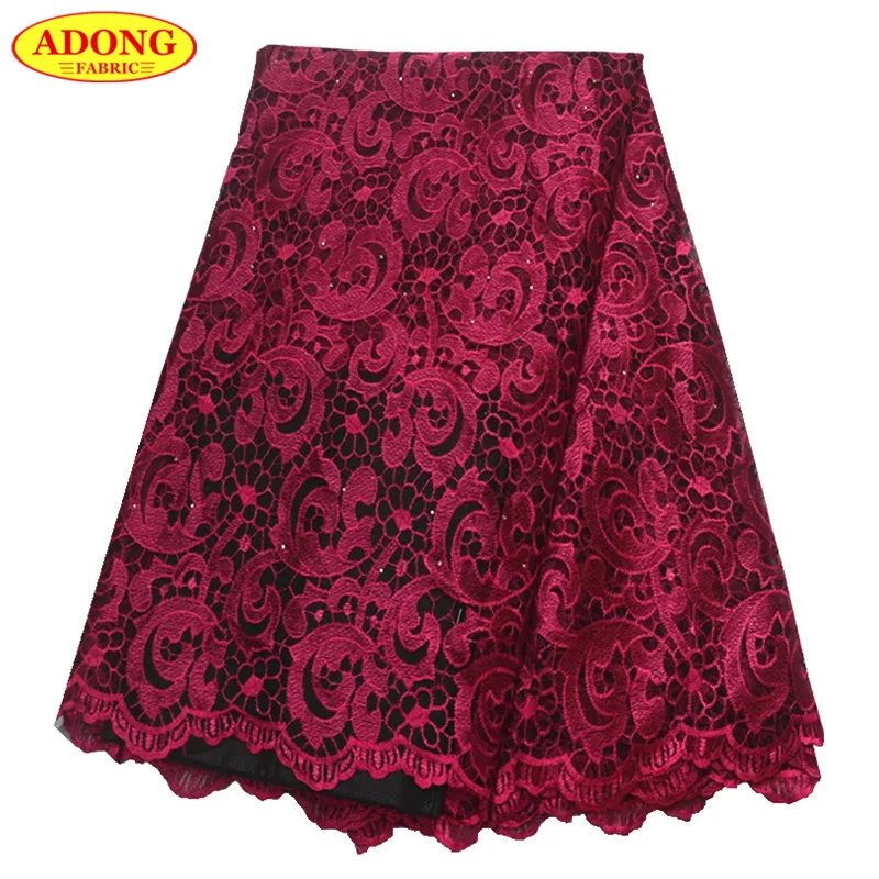 ADONG Nigerian lace fabric 2019 high quality embroidered African laces fabrics with stones french net for women party dress | Дом и сад