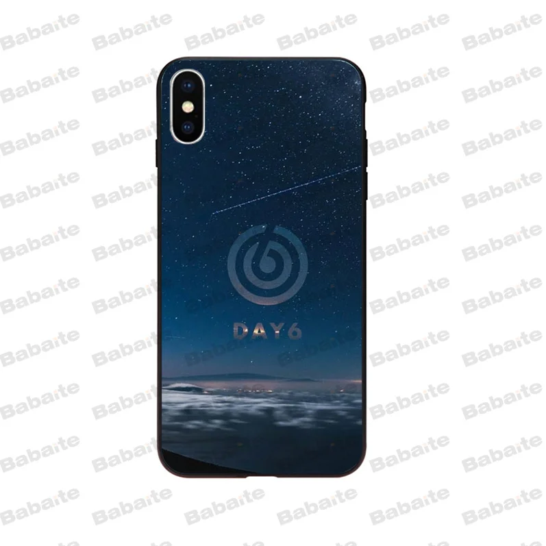 Babaite DAY6 мужской черный чехол для iPhone 5 5S SE 6 6S Plus 7 8 XR X XS MAX|Чехлы-накладки| |