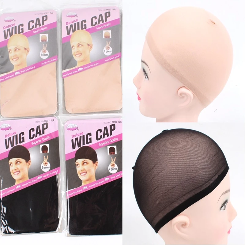 

JOY&BEAUTY Quality Deluxe Wig Cap Hair Net For Weave 2 Pieces/Pack Hair Wig Nets Stretch Mesh Wig Cap For Making Wigs Free Size