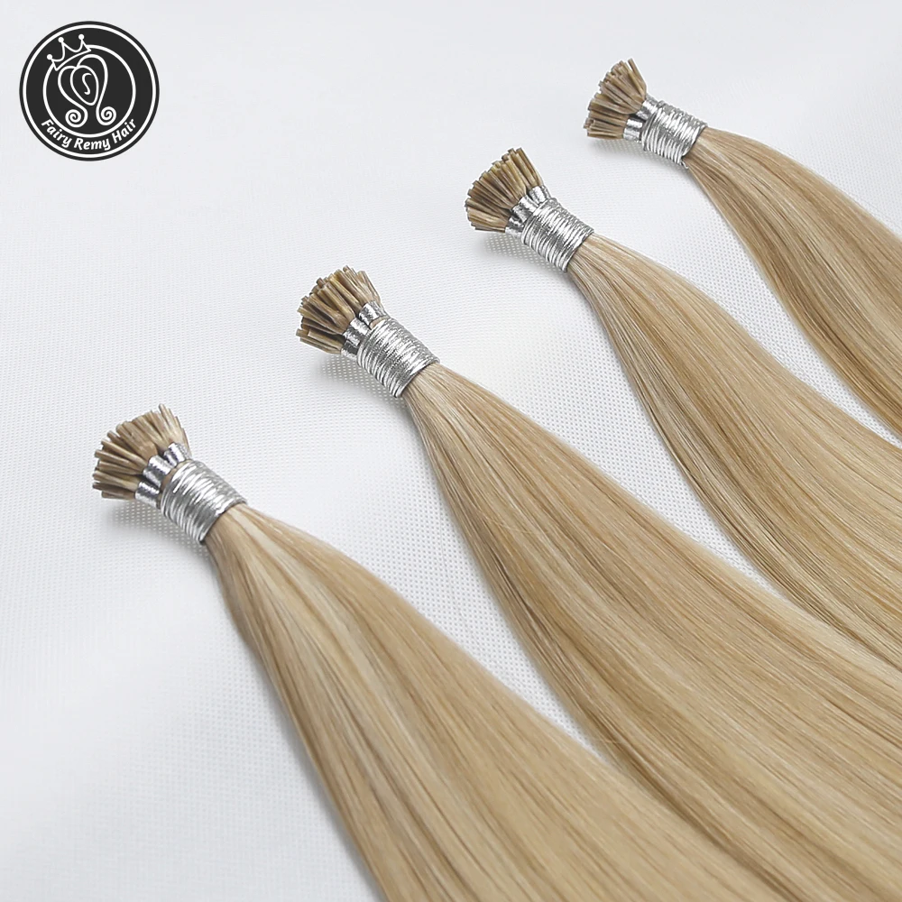 Сказочные волосы Remy 0 8 г/локон 16 &quot18&quot 20 &quotRemy I Tip человеческие для наращивания