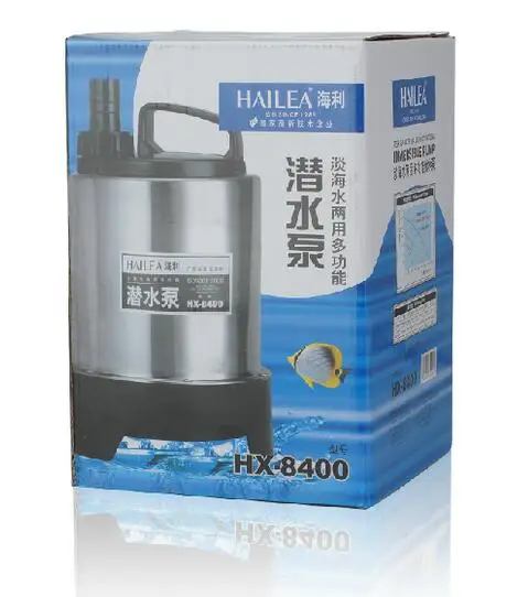 HX-8400 HAILEA Нержавеющая сталь Многофункциональный погружной насос, садовый пруд Ландшафтный Фонтанный насос, ирригационный водяной струйный насос - Цвет: HX-8400