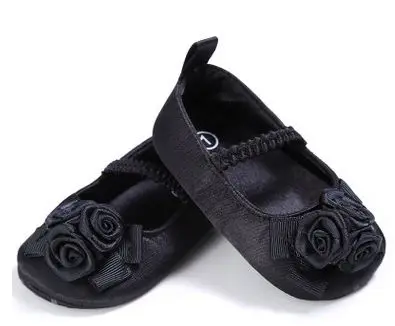 black E& Bainel обувь для девочек детское розовое платье из хлопка с цветами и мягкая подошва обувь прогулочные туфли для детей ясельного возраста ботиночки для начинающих ходить - Цвет: black