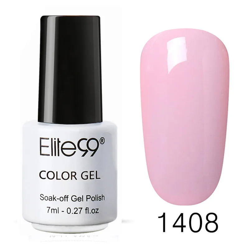 1408 Elite99 Гель-лак для ногтей 7 мл Лак для ногтей гель UV Vernis Цвет Гель-лак для ногтей лак для верхнего и базового покрытия гель грунтовка Лаки UV лака, светодиодный светильник для маникюра, покрытие для ногтей, полустойкое к - Цвет: 1408