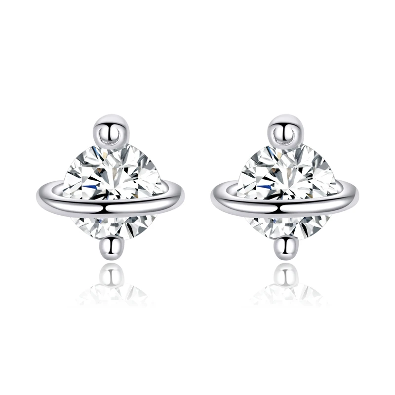 Маленькие серьги BISAER, 925 пробы, серебряные, с рыбой, котом, сердечком, изысканные серьги-гвоздики для женщин, серебряные ювелирные изделия, brincos - Окраска металла: EFE207