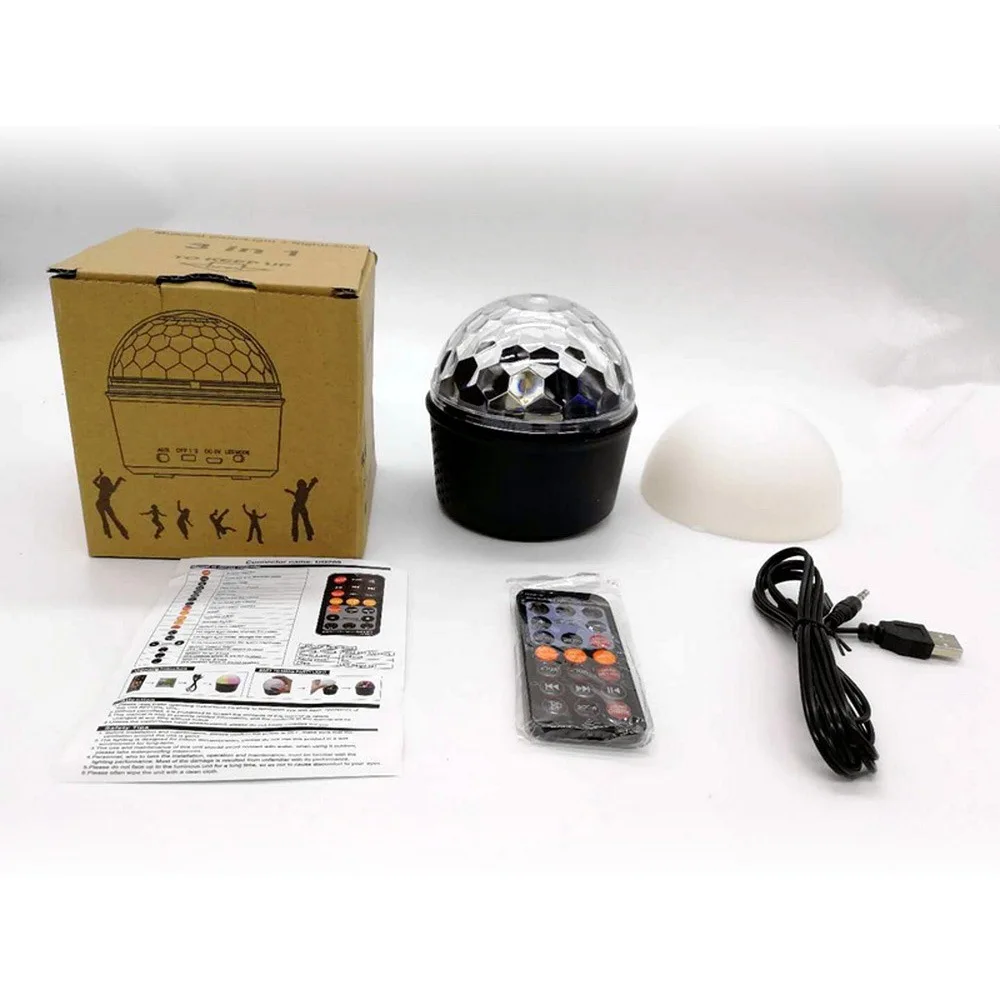 

Mini led Crystal Magic Ball Bluetooth Music Lantern 9 colors stage light Lampshade Mini USB Disco Light Ball Laser DJ Light