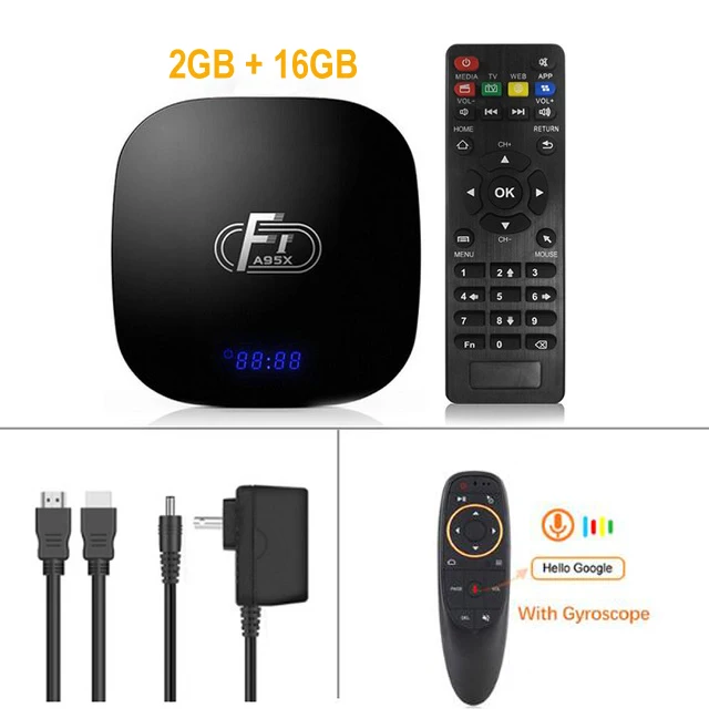 2GB 16GB G10G A95X F1 Android 8,1 ТВ приставка Amlogic S905W четырехъядерный Android цифровой ТВ приставка поддержка 4K wifi HDMI RJ45 медиаплеер приставка - Цвет: 2GB 16GB G10G