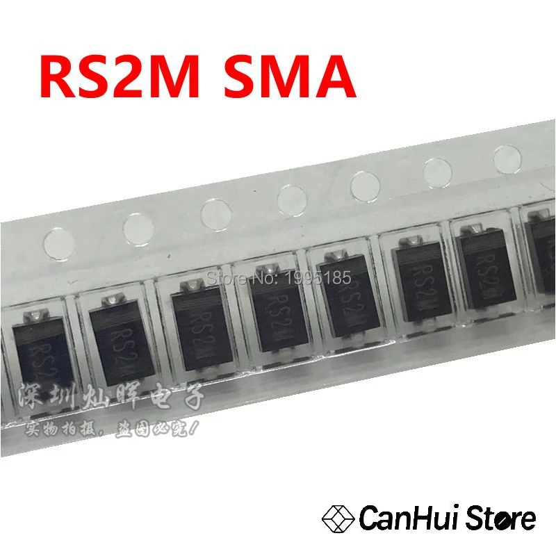 

100 RS2M SMA DO-214AC 2A 1000V