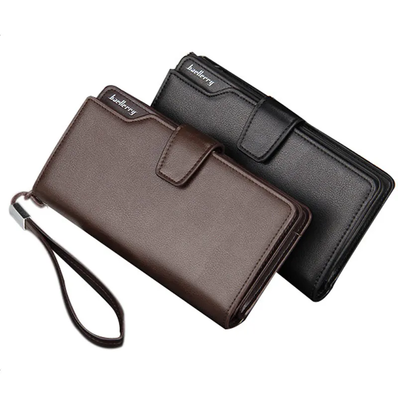 

New Fashion Men PU Leather Wallet Hasp Business Card Holder Zipper Money Clip Cards Coins Holder Casual Women Handbag Portfel