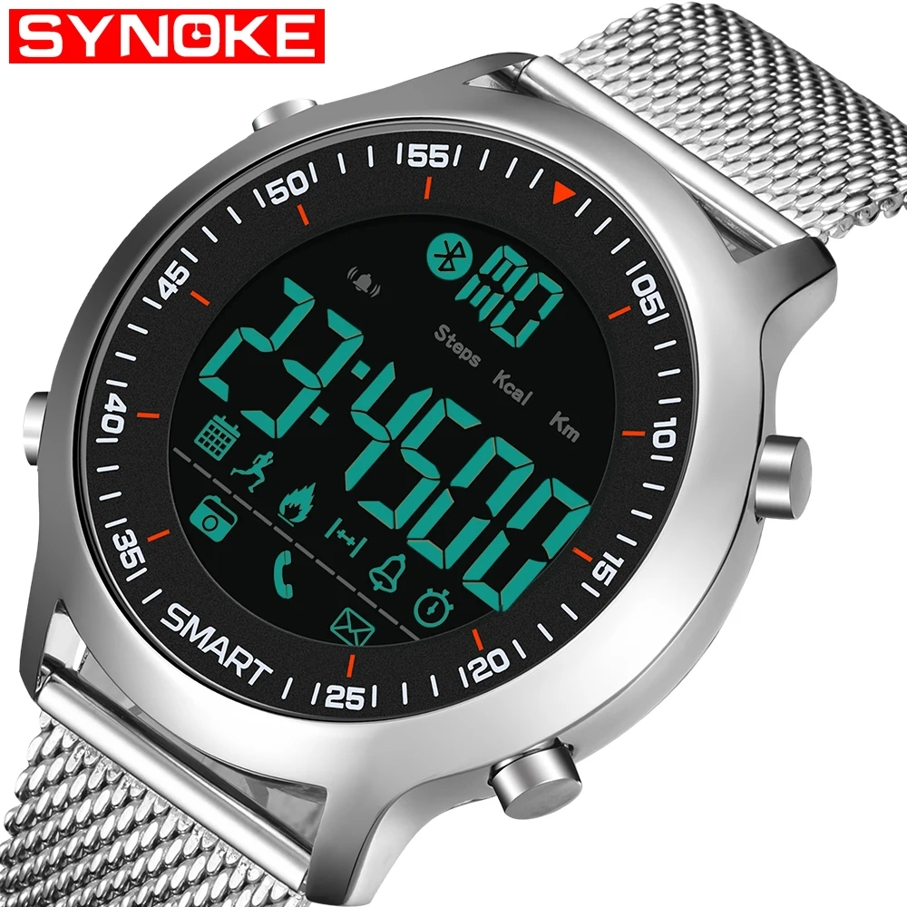 Мужские смарт часы с Bluetooth для бега шагомер спортивные дайвинга на открытом