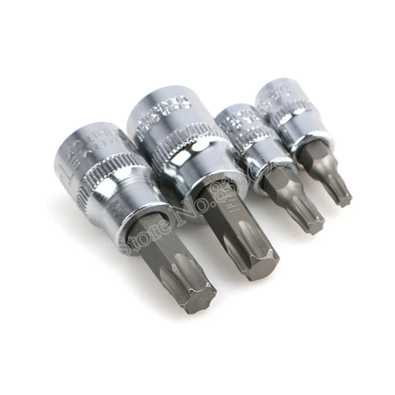 9 шт. Torx Бит CR-V разъем 1/" 3/8" звездных S2 фигурная отвертка бит инструментов для ремонта автомобиля T10 T15 T20 T25 T27 T30 T40 T45 T50