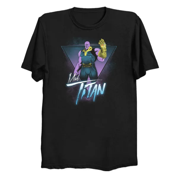 Новая печатная Мужская футболка хлопковая Футболка Mad Titan o-neck с коротким рукавом