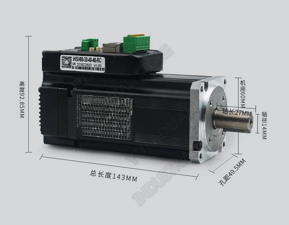 400 Вт 3000 Нм 1000 об/мин Canopen Modbus RTU RJ45 интегрированный сервопривод 60 мм NEMA24 DC48V DSP Гибридный Драйвер Двигателя линейный кодировщик для ЧПУ