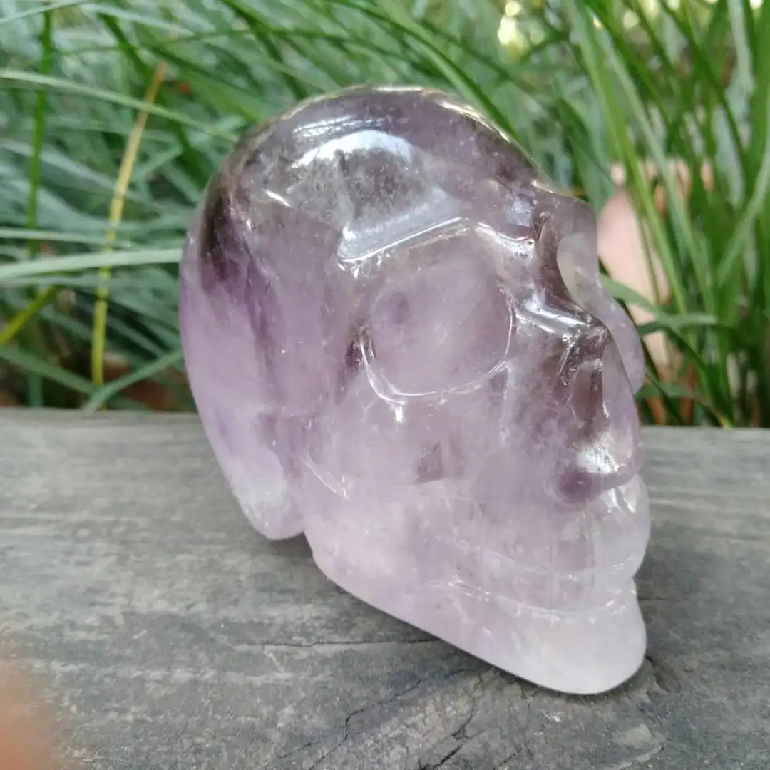 Аметист кристалл кварца череп камень череп|skull gemstone|skull skullskull amethyst |