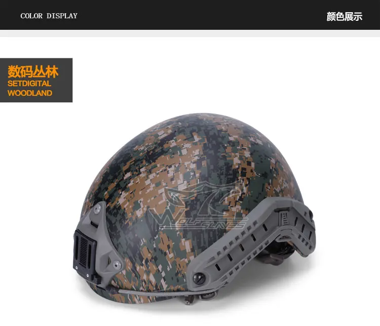 Digital woodland FMA БЫСТРО MH Тактический шлем военный страйкбол защита головы пейнтбол снаряжение ACU цифровой камуфляж Wargame Охота Acceossories - Цвет: Digital woodland
