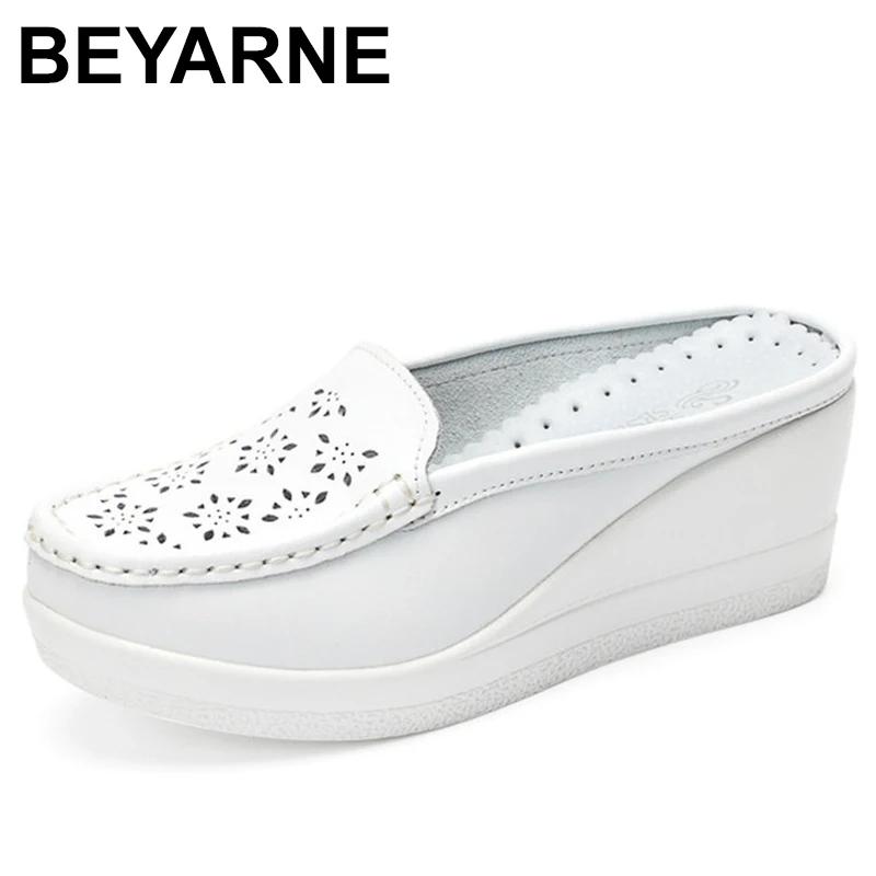 

BEYARNE 2019Summer Women Shoes Platform Slippers Wedge Flip Flops Women High Heel Slippers Women Casual Sandals Female ShoesE185