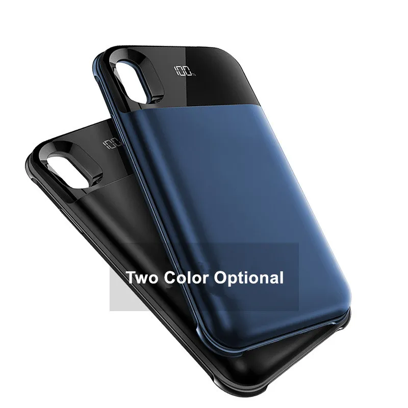 smart digital display battery case for iphone xr 11 11 pro 11 pro max battery case power case separate wireless charging free global shipping