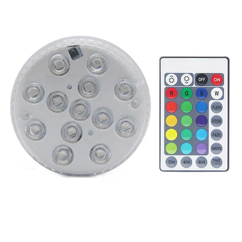 1 controller 1 Lamp 13 светодиодов RGB погружной светильник на батарейках для бассейна подводный ночной Светильник ваза Свадебная вечеринка праздник сад празднование - Испускаемый цвет: 1 controller 1 Lamp