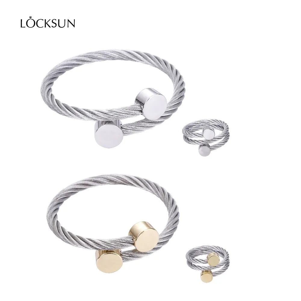 Locksun манжеты Нержавеющая сталь браслеты для Для женщин Модные влюбленных