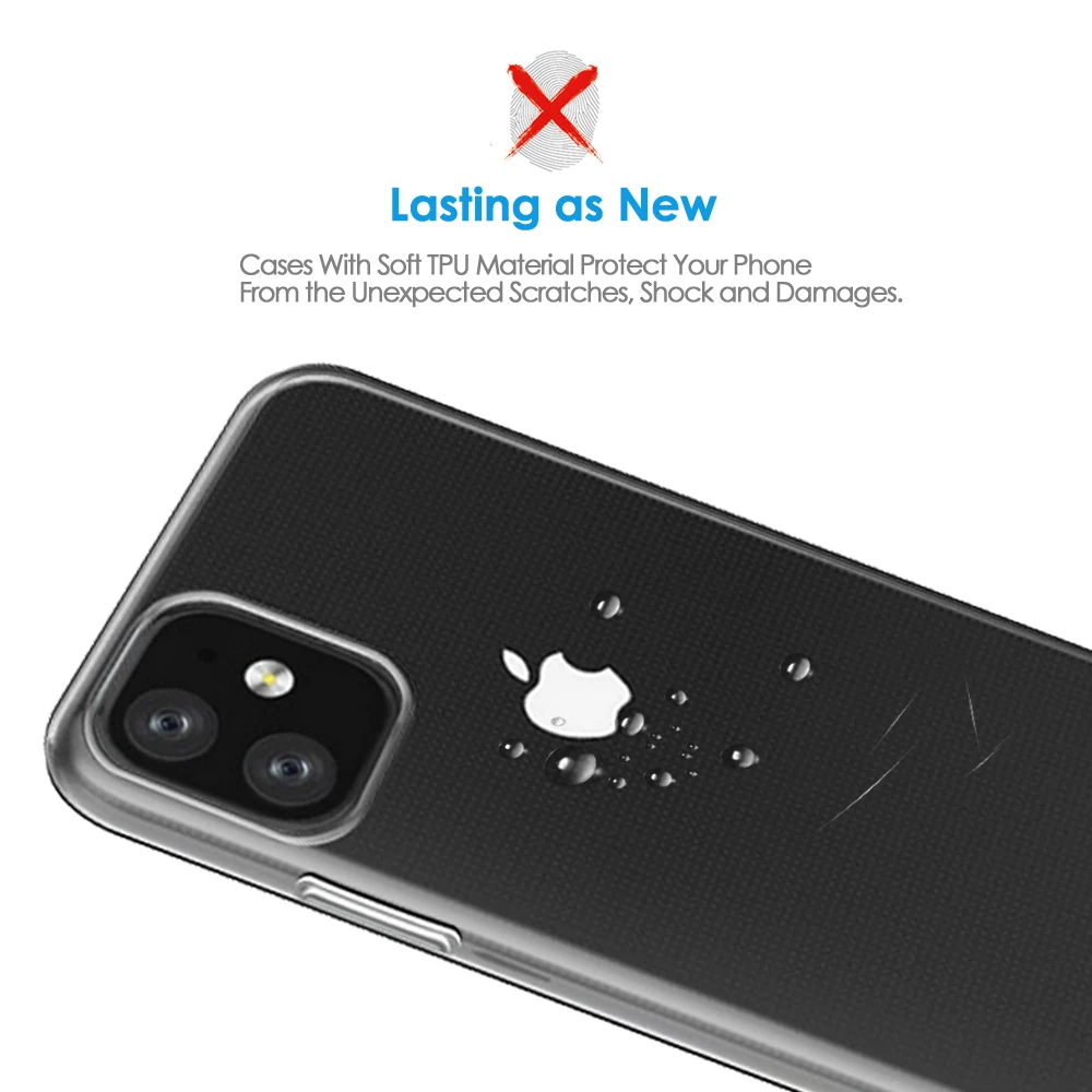 10 шт./партия для iPhone 11 XR 2019 Чехол ударопрочный кристально прозрачный Жесткий
