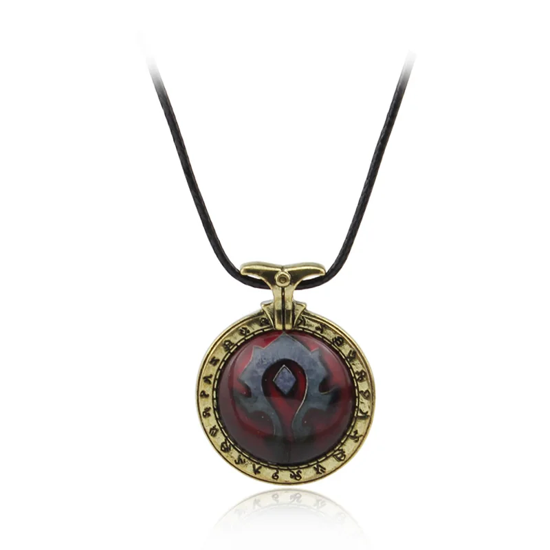 necklace Горячая Распродажа BLZ игра World Of брелок для ключей Warcraft Выгравированный WOW металлический брелок с логотипом для мужчин Прямая поставка - Цвет: necklace