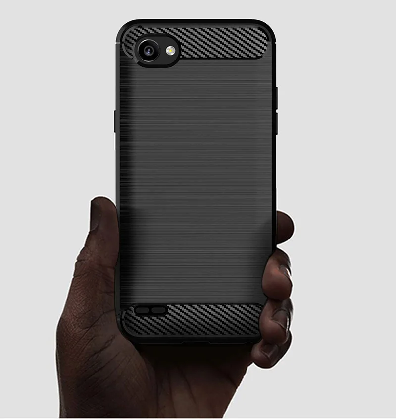 Rugged Armor with Resilient Shock Absorption and Carbon Fiber Design protective case for LG Q6/LG G6 Mini/LG Q6 Plus/LG Q6+ |