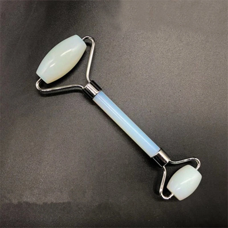 

1set 3colour White Green Jade Rose Pink Crystal Quartz Massage Tool Roller+Guasha Board Scraper Facial Health Care Relaxtion