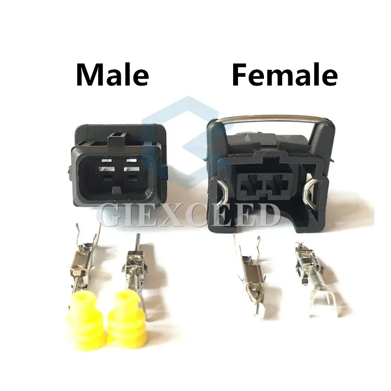 2 комплекта 2 Pin 3,5 мм 827551-3/828657-3 106462-1 EV1 стиль автомобильный топливный инжектор тип автомобильный разъем для VW Audi