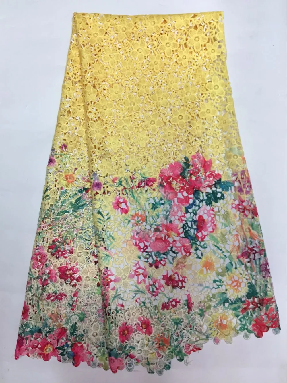 Быстрая доставка Высокое качество растворимый нигерийский кружевной ткани (5