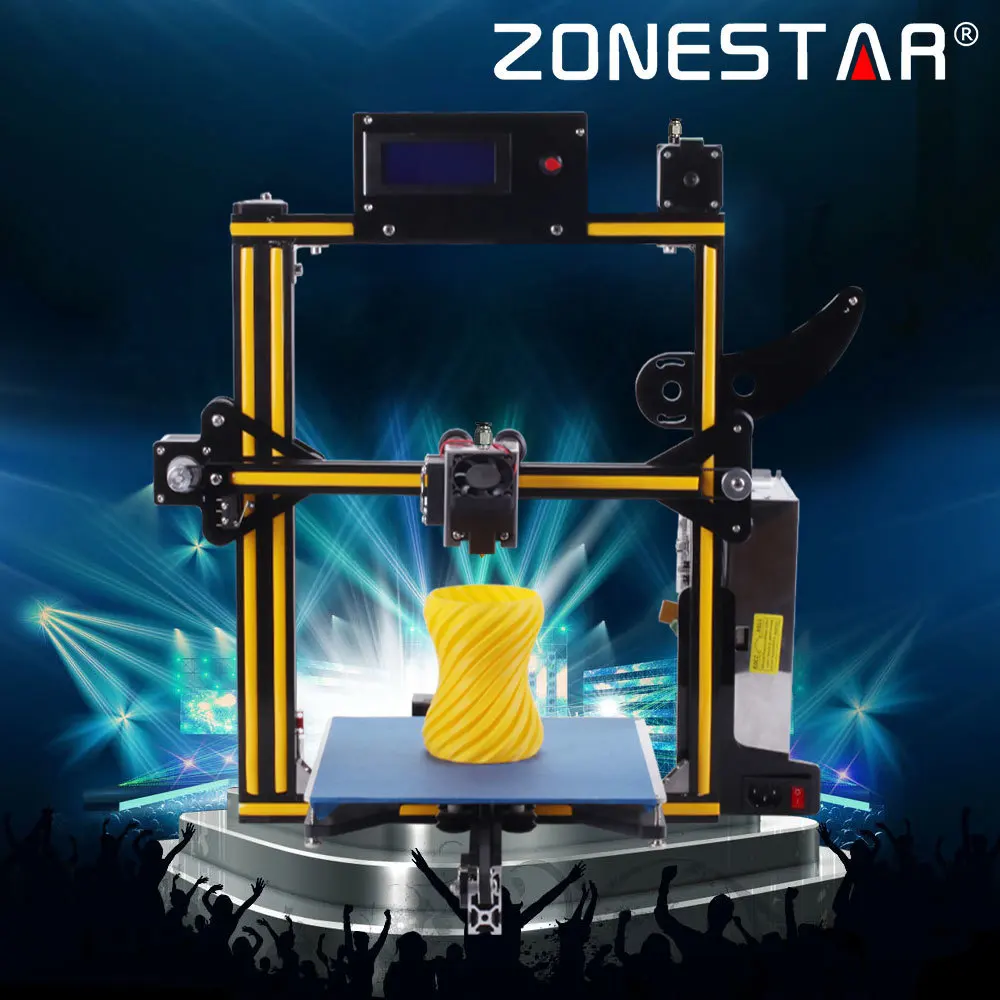 Новые zonestar Дополнительно автоматическое выравнивание нити закончились обнаружить металлический Алюминий Рамки 3D принтер DIY Kit