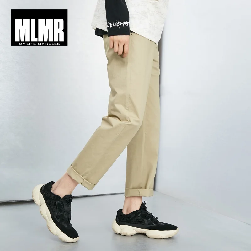 MLMR мужские Стрейчевые прямые облегающие повседневные брюки JackJones брендовая