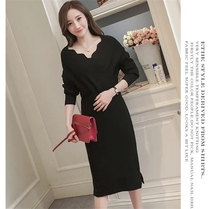 Модное платье для кормящих матерей с V-образным вырезом трикотажная