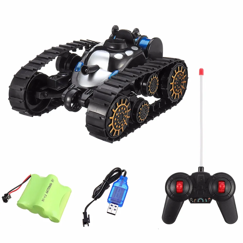

New Arrival Wireless Control RC Stunt Tank Rotation Car With LED Light Toys For Boys Kids