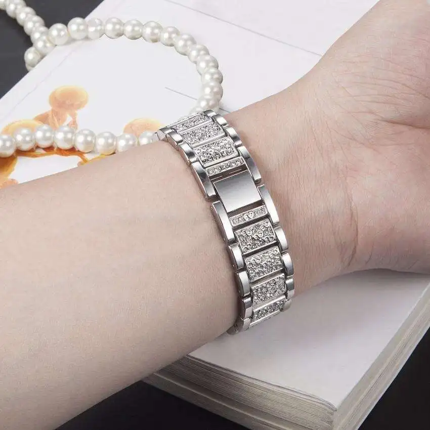 26 мм Quick Fit часы замена металлические стразы Bling регулируемые полосы браслет для Garmin Fenix 5X/3(не подходит для Fenix5/5S) женщин